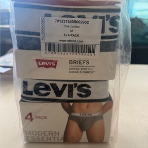 NEW Levi's Men's Briefs 4-Pack - Blue Combo TAGLESS